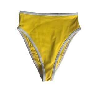 Shade & Shore High Waist Bikini Bottom Womens XS Yellow